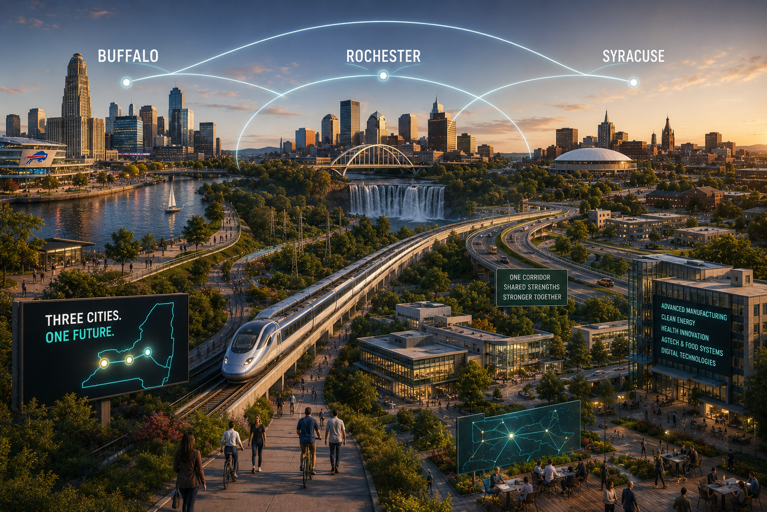 Three Cities, One Future: Scenarios for a Collaborative Rust Belt Corridor from Buffalo to Syracuse (EXAMPLE)